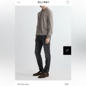 DL1961 Men's Nick Slim  Faded Black Jeans
